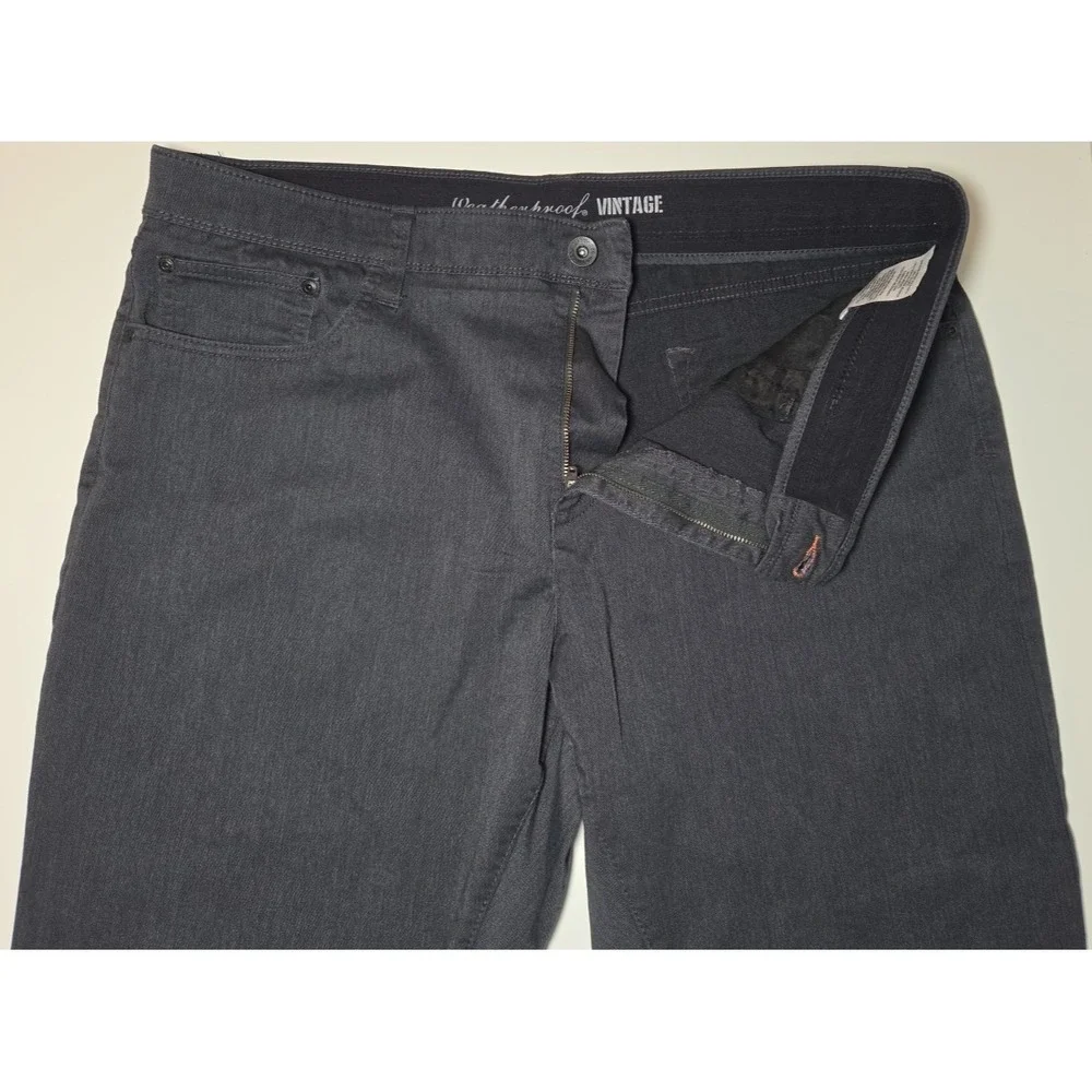 Weatherproof Vintage‎ 5-Pocket Mens Pants 40x30 Gray Straight Fit Stretch Jeans
